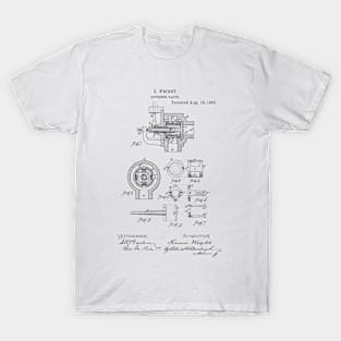 Govenor Valve Vintage Retro Patent Hand Drawing Funny Novelty Gift T-Shirt